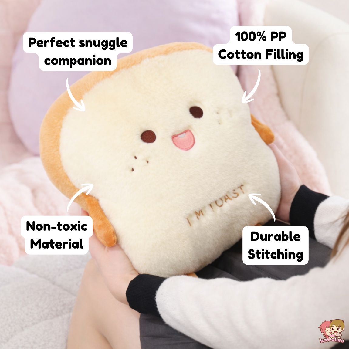 Fluffy Toastie Bread Hand Warmer Plushies