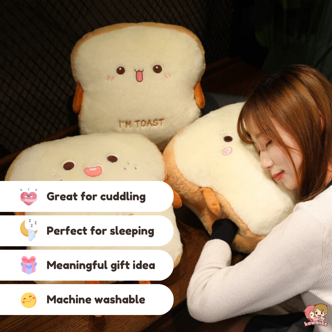 Fluffy Toastie Bread Hand Warmer Plushies