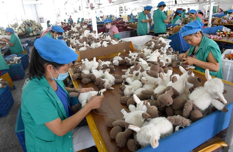 Stuffing and assembly lines inside our factory